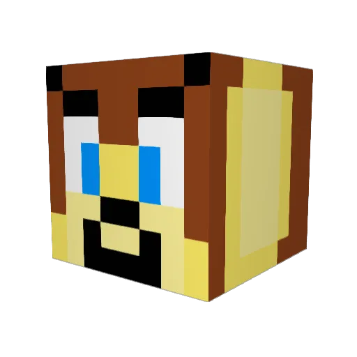 HomestarRun Minecraft avatar head, 3D render