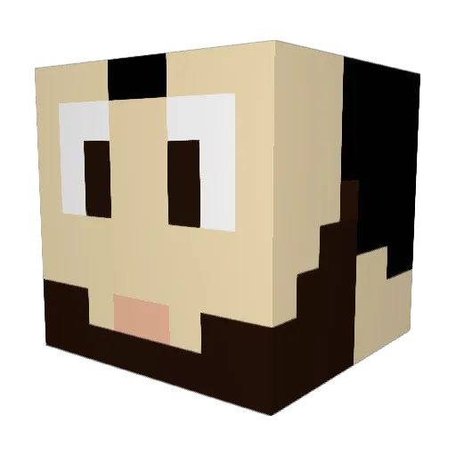 HomiTomi Minecraft avatar head, 3D render