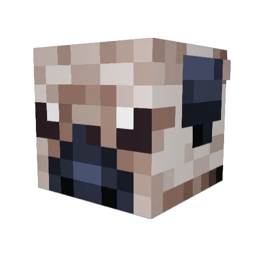 Homic1de Minecraft avatar head, 3D render