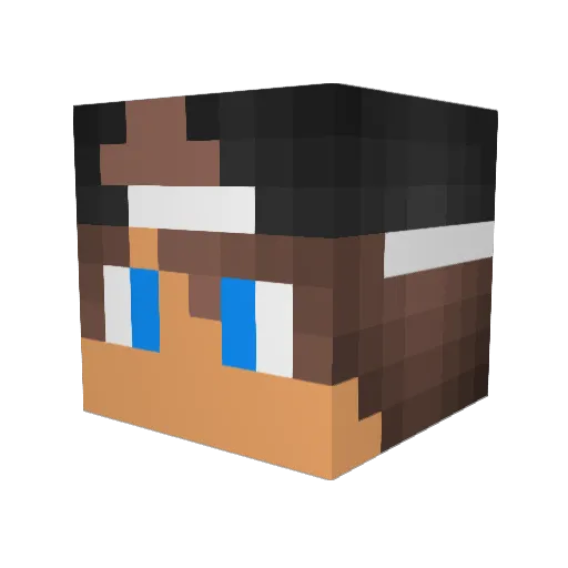 HomiepandaYT Minecraft avatar head, 3D render