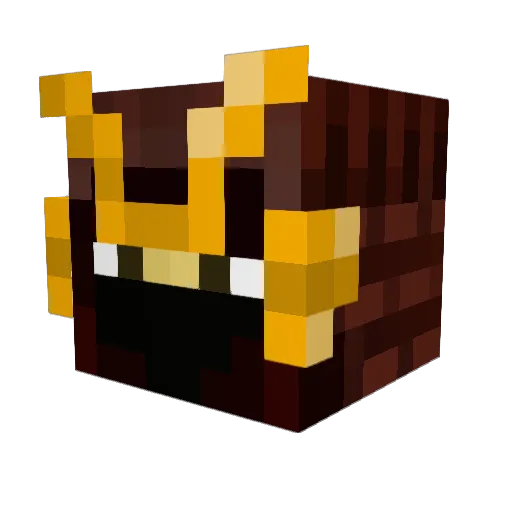 Hominy Minecraft avatar head, 3D render