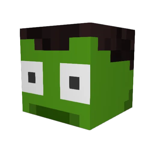 Homito Minecraft avatar head, 3D render