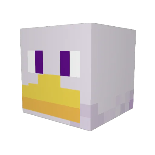 Homk_Bonk Minecraft avatar head, 3D render