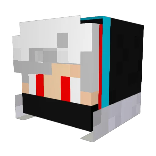 Hommarju Minecraft avatar head, 3D render