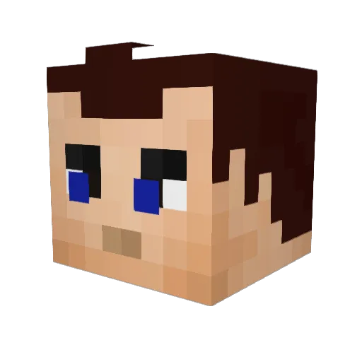 HommeSucre Minecraft avatar head, 3D render