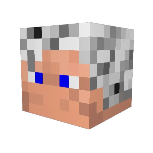 Hommi7 Minecraft avatar head, 3D render