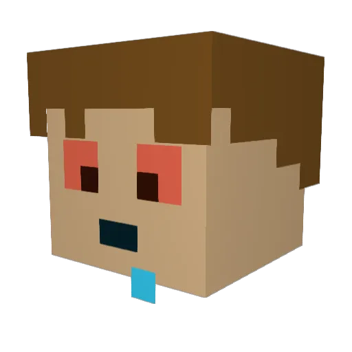HomoGanja Minecraft avatar head, 3D render