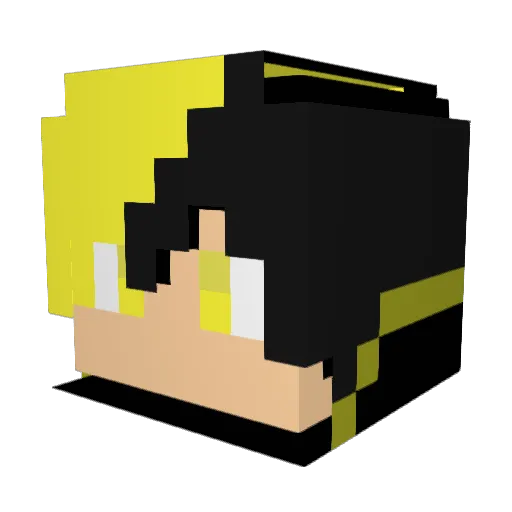 Homoniko Minecraft avatar head, 3D render