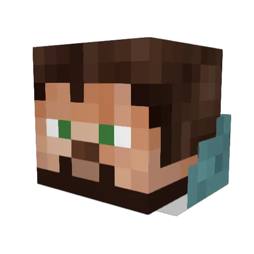 Homopraxis Minecraft avatar head, 3D render