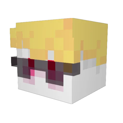 HomosapienSwag Minecraft avatar head, 3D render
