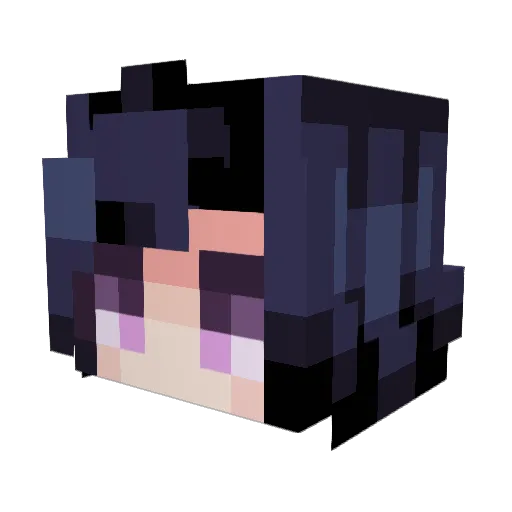 HomuraAkuma Minecraft avatar head, 3D render
