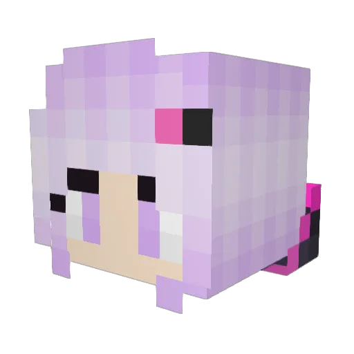 Homura_yukari Minecraft avatar head, 3D render