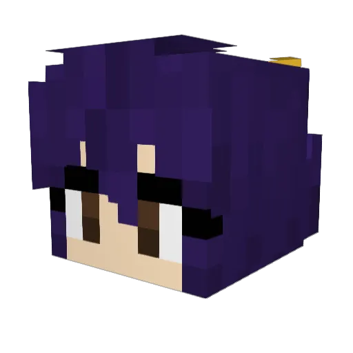 Homuratr Minecraft avatar head, 3D render