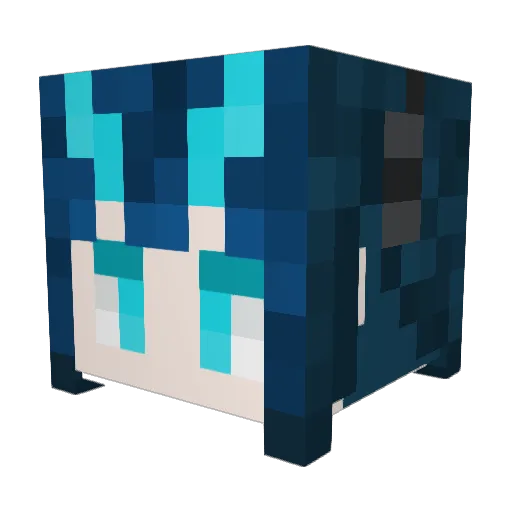 Homutarou01 Minecraft avatar head, 3D render