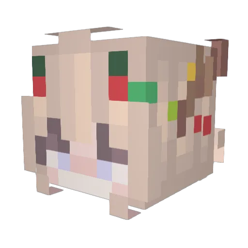 Homwyy Minecraft avatar head, 3D render