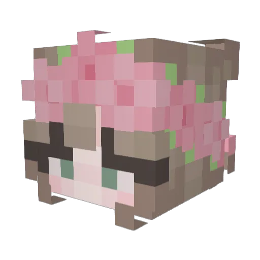 HonLor Minecraft avatar head, 3D render