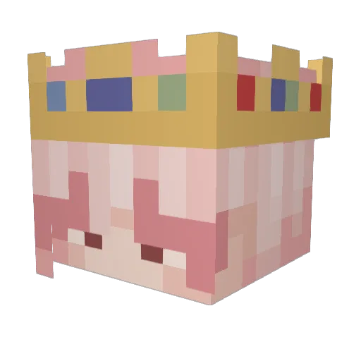 Honcrus Minecraft avatar head, 3D render