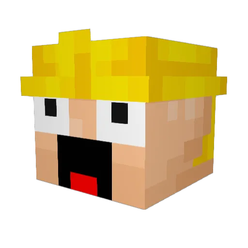 Hondacarsten Minecraft avatar head, 3D render