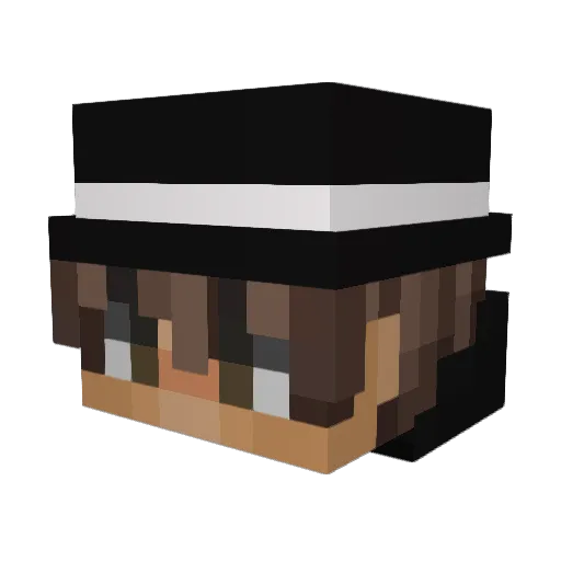 Hondziarz Minecraft avatar head, 3D render