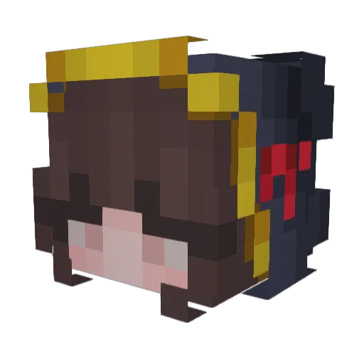 HoneiyBunny Minecraft avatar head, 3D render
