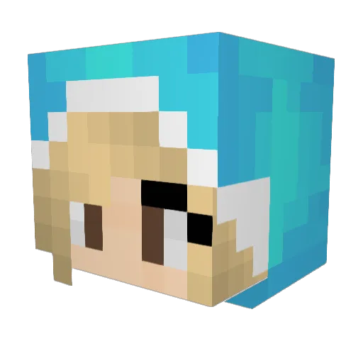 HonestBlueberry Minecraft avatar head, 3D render