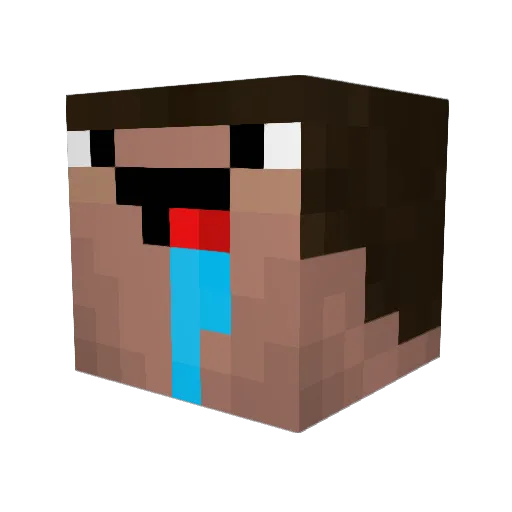 HonestDragoon Minecraft avatar head, 3D render