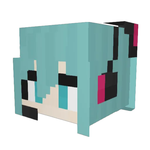HonestVase68664 Minecraft avatar head, 3D render