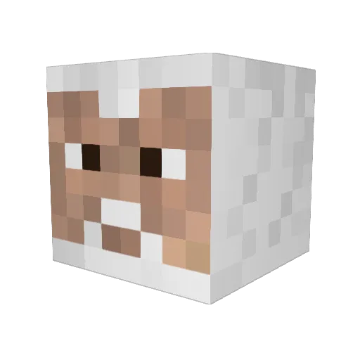 Honestflunky Minecraft avatar head, 3D render