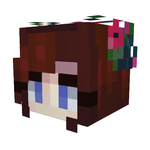 Honey83 Minecraft avatar head, 3D render