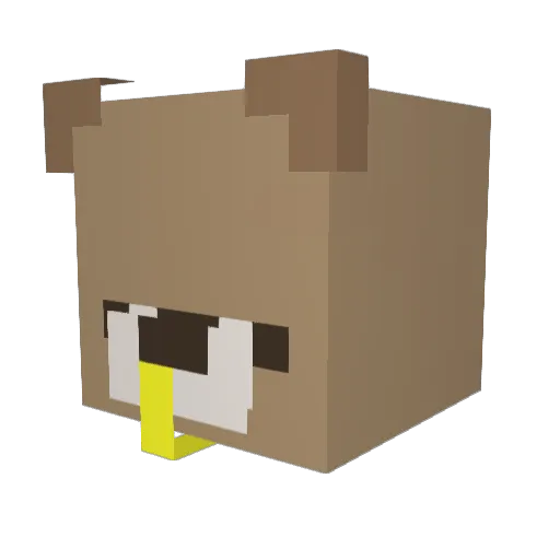 HoneyBadger232 Minecraft avatar head, 3D render