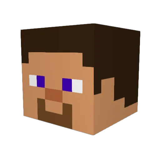 HoneyBadgerB Minecraft avatar head, 3D render