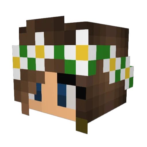 HoneyBea32 Minecraft avatar head, 3D render
