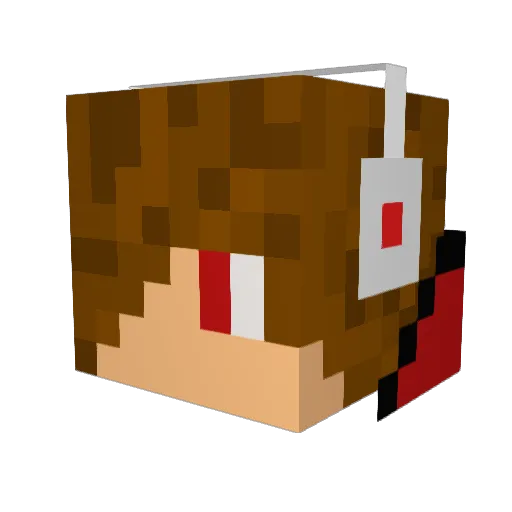 HoneyBones Minecraft avatar head, 3D render