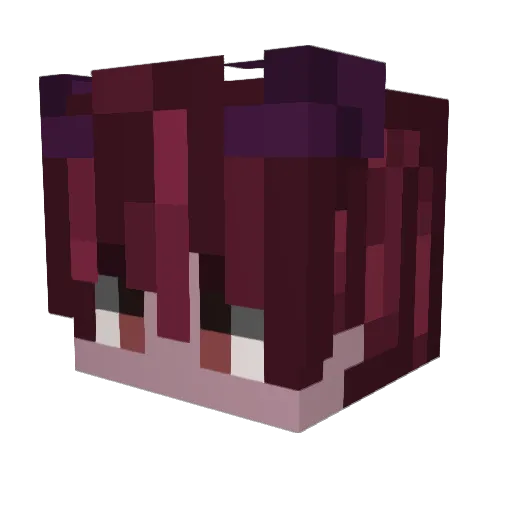 HoneyBooWho Minecraft avatar head, 3D render