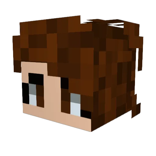 HoneyBunny01 Minecraft avatar head, 3D render