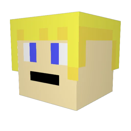 HoneyCountryball Minecraft avatar head, 3D render