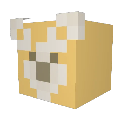 HoneyD_Fish Minecraft avatar head, 3D render