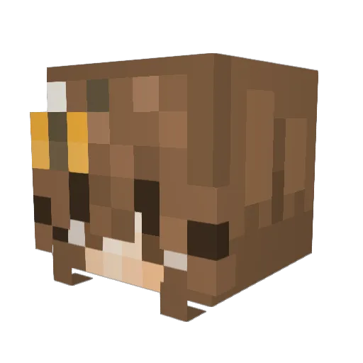 HoneyHot Minecraft avatar head, 3D render