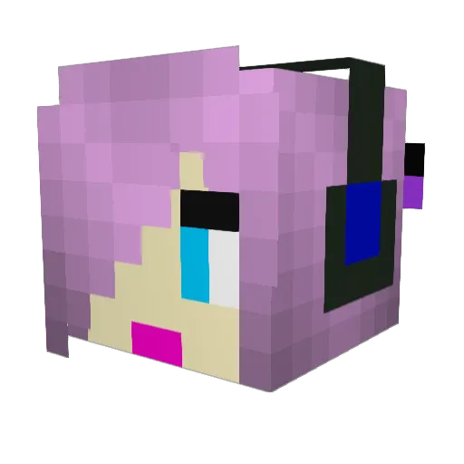 HoneyLemon3 Minecraft avatar head, 3D render