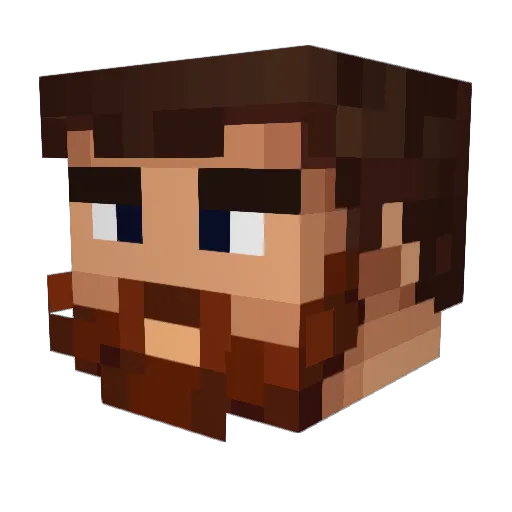 HoneyMangos Minecraft avatar head, 3D render