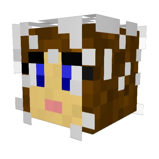 HoneyMarie Minecraft avatar head, 3D render