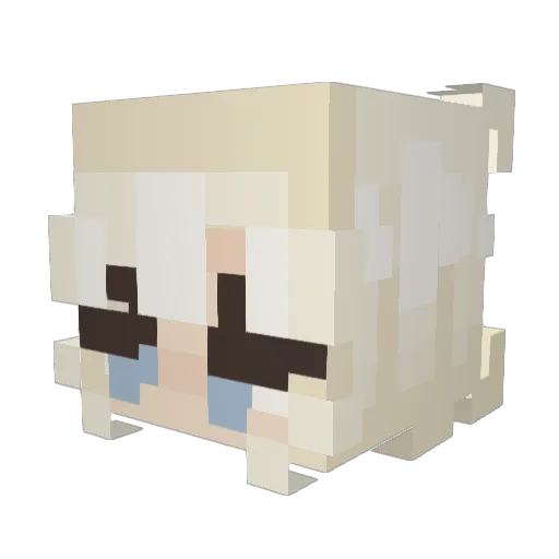 HoneyRose Minecraft avatar head, 3D render