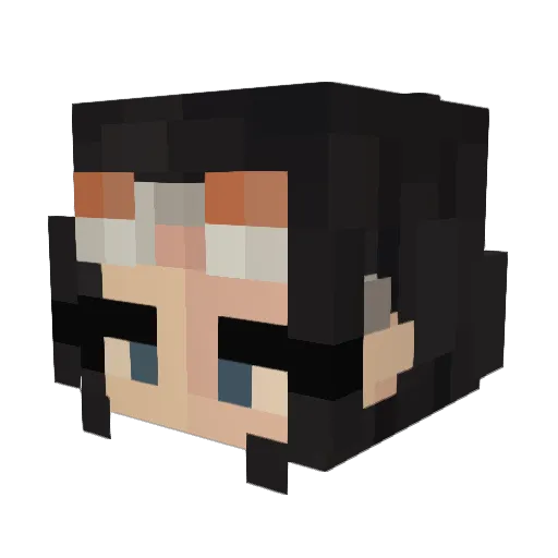 HoneySpice Minecraft avatar head, 3D render