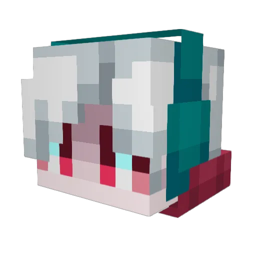 HoneyVioalt Minecraft avatar head, 3D render
