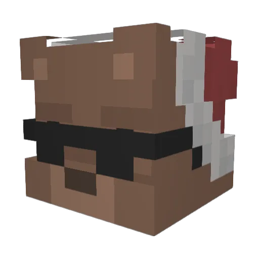 HoneyXNF Minecraft avatar head, 3D render