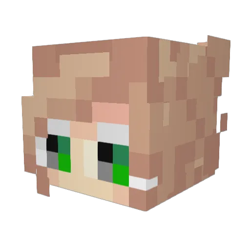 HoneyXY Minecraft avatar head, 3D render