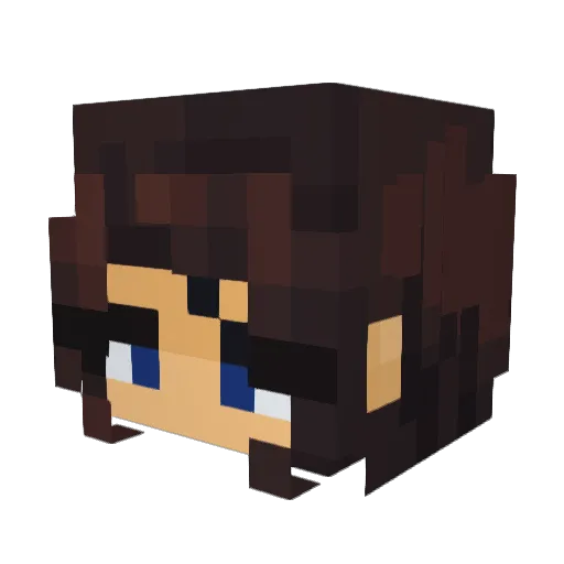 HoneyZStar Minecraft avatar head, 3D render