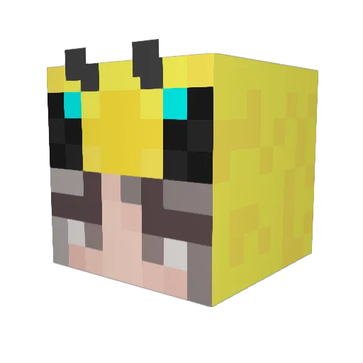 Honey_2 Minecraft avatar head, 3D render