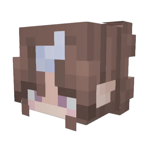 Honey_d_w Minecraft avatar head, 3D render