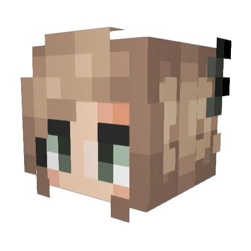 Honey_x_ Minecraft avatar head, 3D render